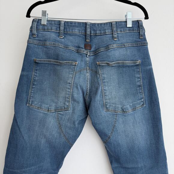 G-Star RAW Jeans Mens 32x32 Blue 5620 3D Slim Distressed Button Fly Moto Tapered - Picture 5 of 12